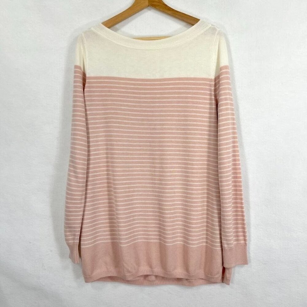 Caslon Striped Sweater Lightweight Soft Boho Old Money Preppy Grandma Chic M